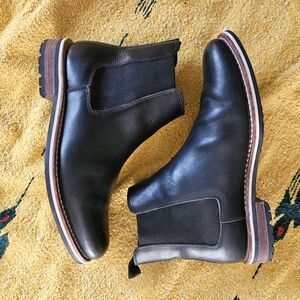 Black Leather Chelsea Boots